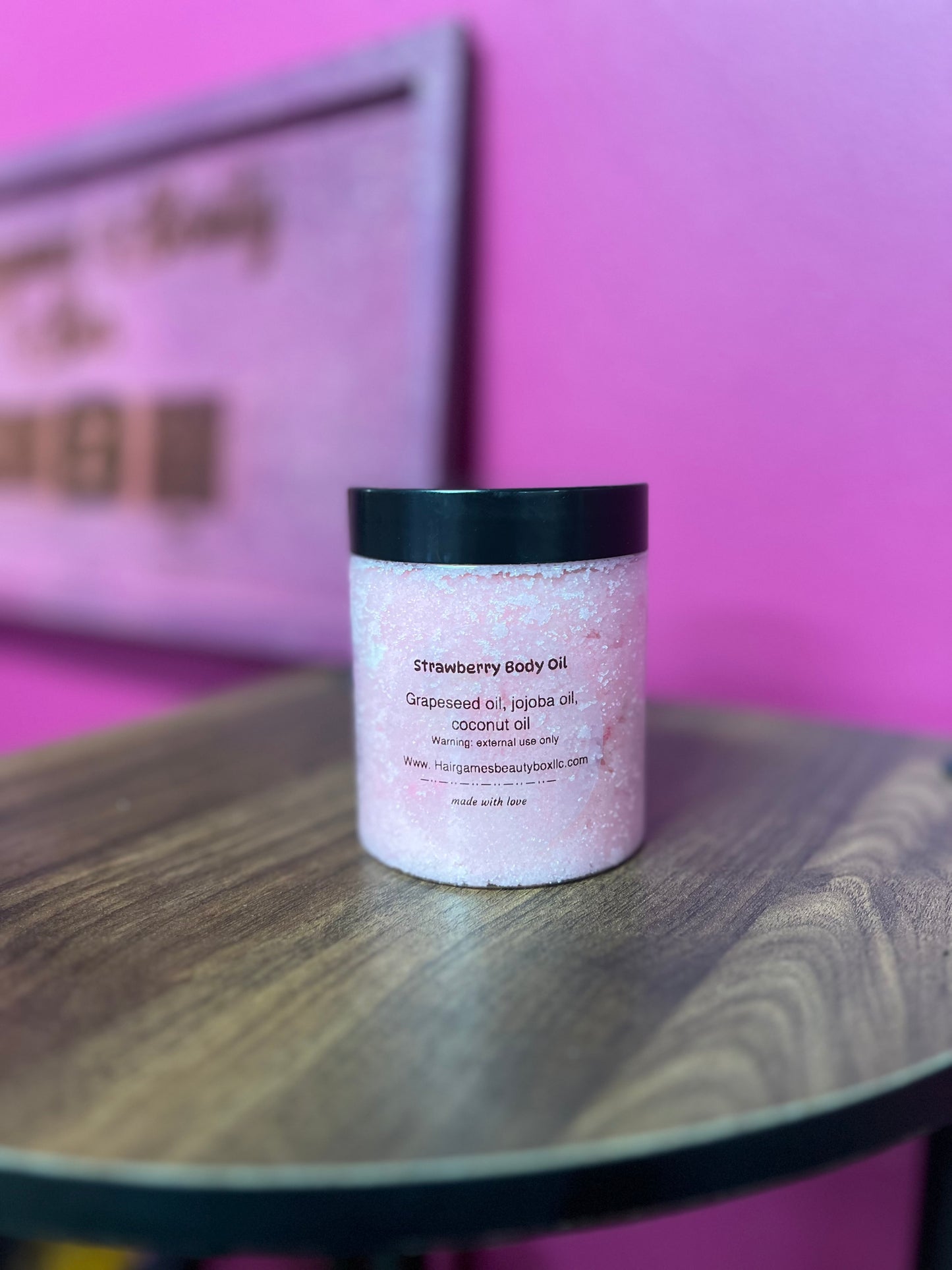 Strawberry sugar scrub